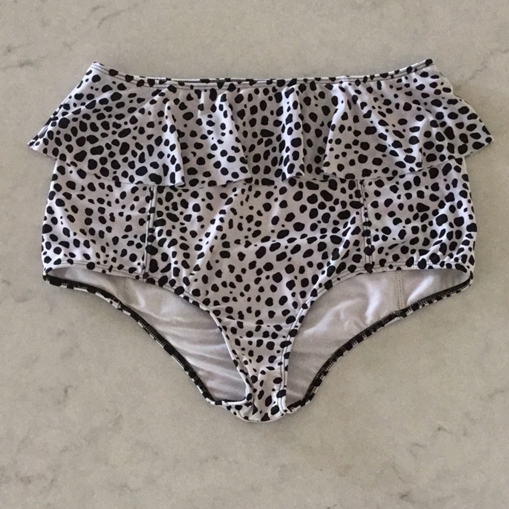 Dalmatian print swim bottom Kortni Jeane